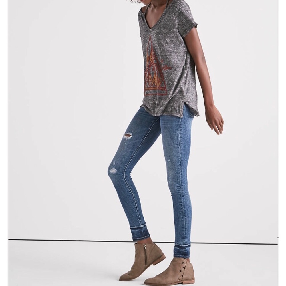 NWT Lucky Brand Def Leppard burnout distressed top - Picture 4 of 8